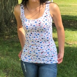 Red White & Blue Star Tank Top Size XS